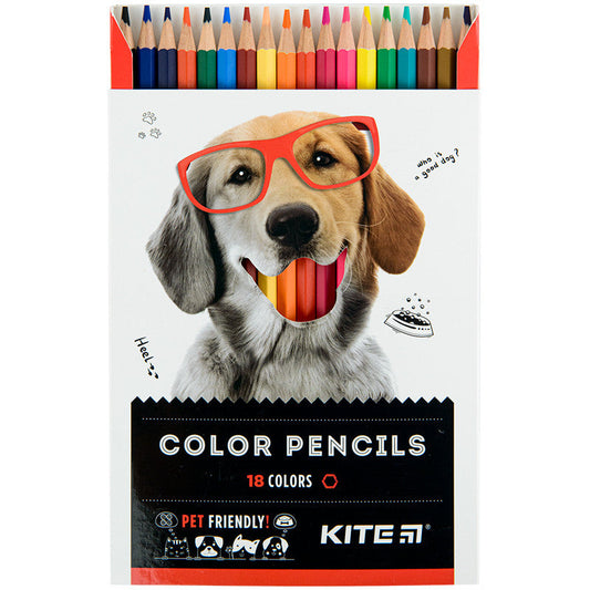 Олівці кольорові Kite Dogs 18 кольорів k22-052-1