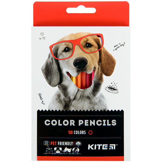 Олівці кольорові Kite Dogs 18 кольорів k22-052-1