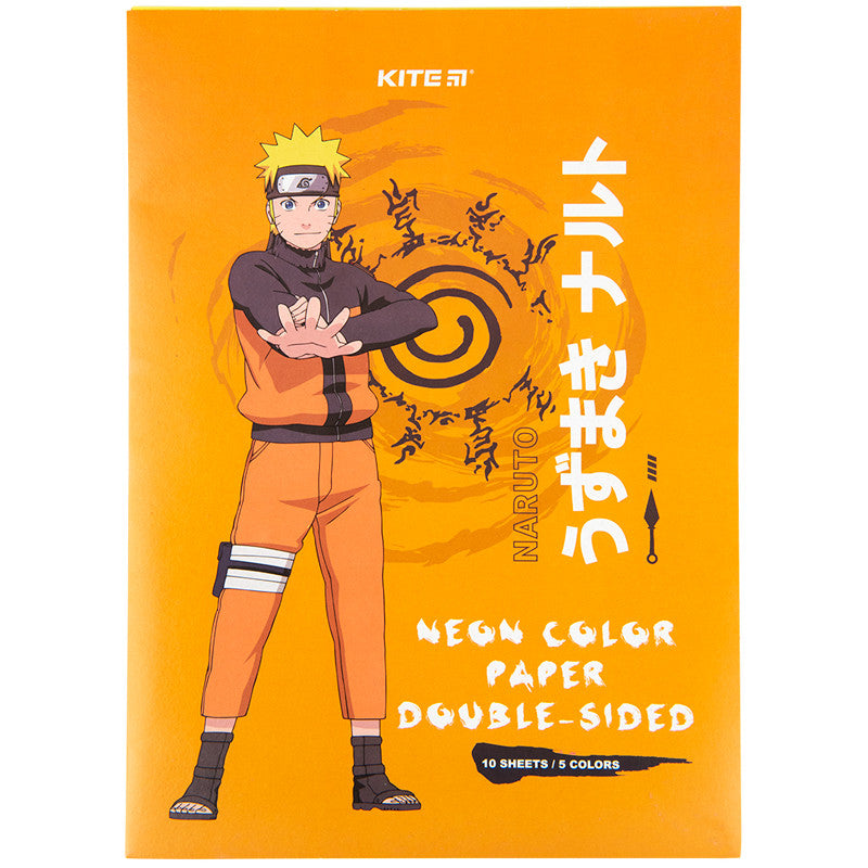Папір кольоровий неоновий Kite Naruto A4 NR23-252