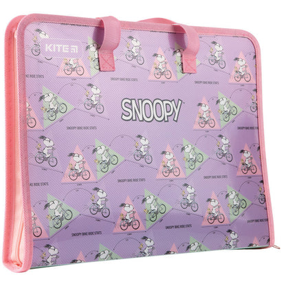Папка-портфель на блискавці Kite Snoopy 1 відділення A4 SN22-202
