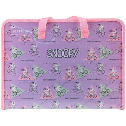 Папка-портфель на блискавці Kite Snoopy 1 відділення A4 SN22-202