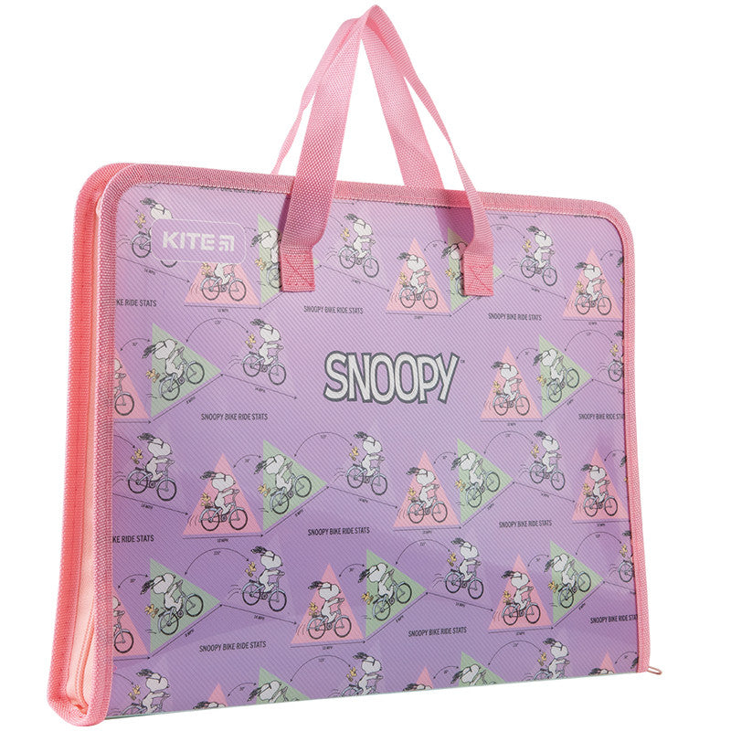 Папка-портфель на блискавці Kite Snoopy 1 відділення A4 SN22-202