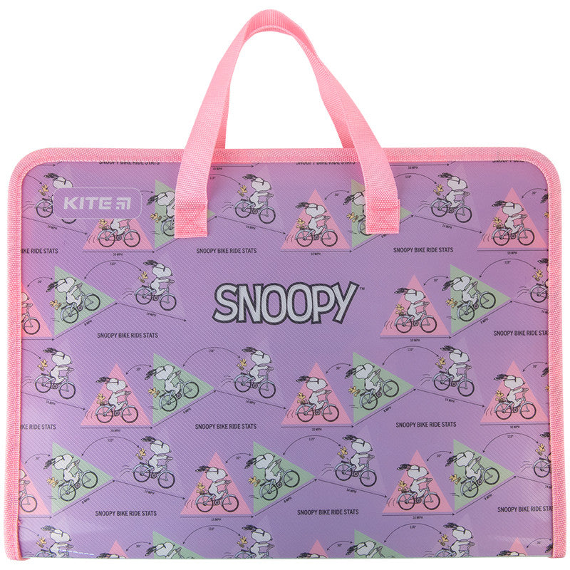 Папка-портфель на блискавці Kite Snoopy 1 відділення A4 SN22-202
