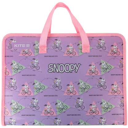 Папка-портфель на блискавці Kite Snoopy 1 відділення A4 SN22-202
