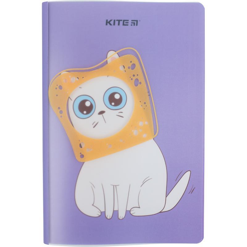 Блокнот пластиковий Kite Bread cat А5+ 40 аркушів клітинка K22-460-4