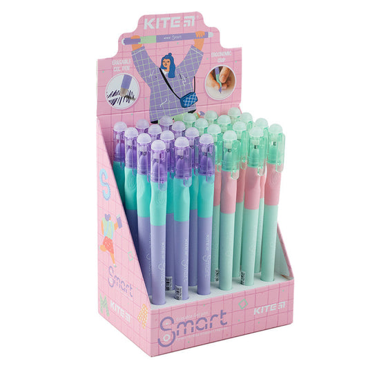 Ручка гелева "пиши-стирай" Kite Smart K21-098-02, синя
