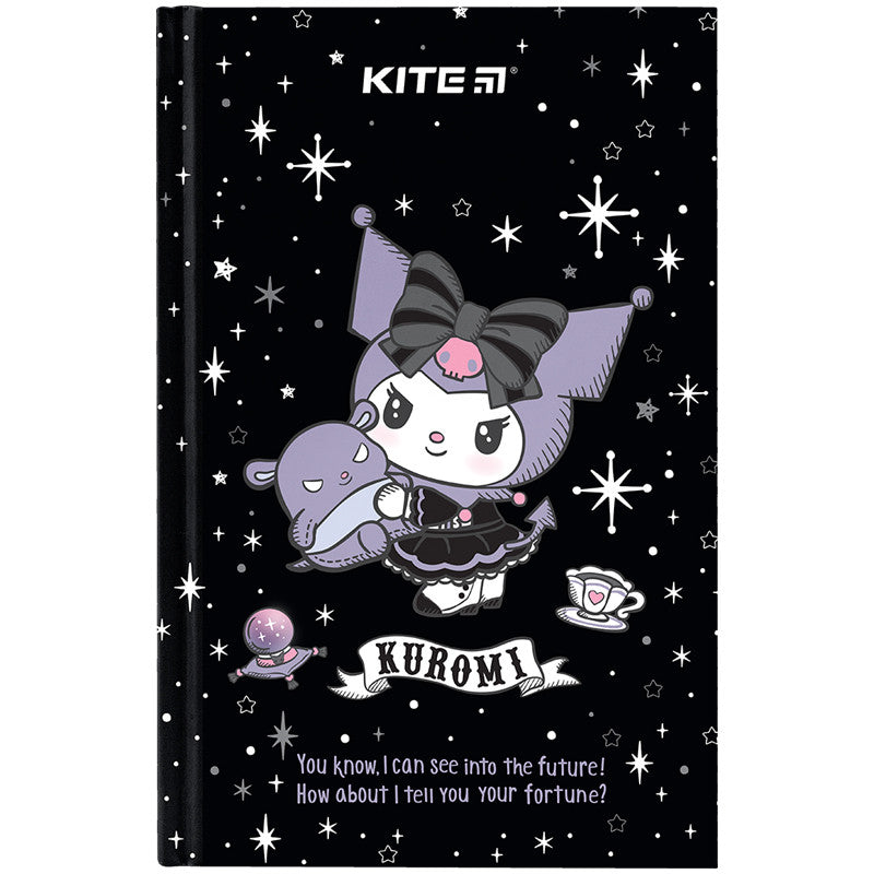 Книга записна Kite Kuromi тверда обкладинка А6 80 аркушів клітинка HK24-199-1