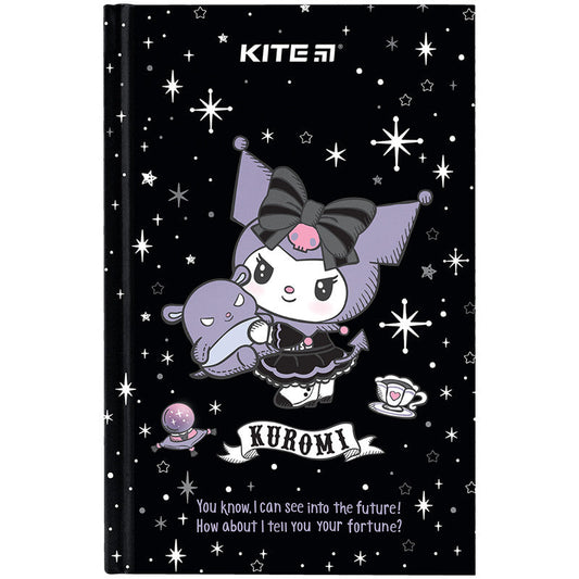 Книга записна Kite Kuromi тверда обкладинка А6 80 аркушів клітинка HK24-199-1