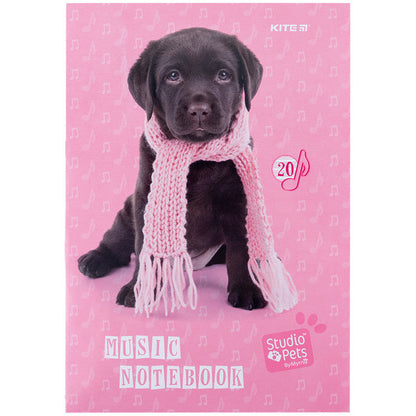 Зошит для нот Kite Studio Pets, А4, 20 аркушів, SP24-404