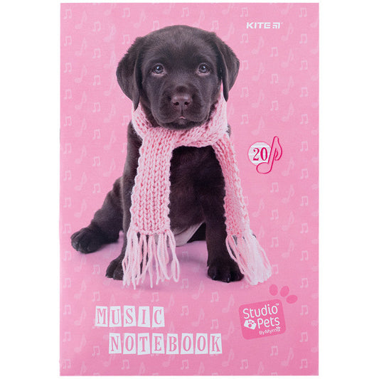 Зошит для нот Kite Studio Pets, А4, 20 аркушів, SP24-404