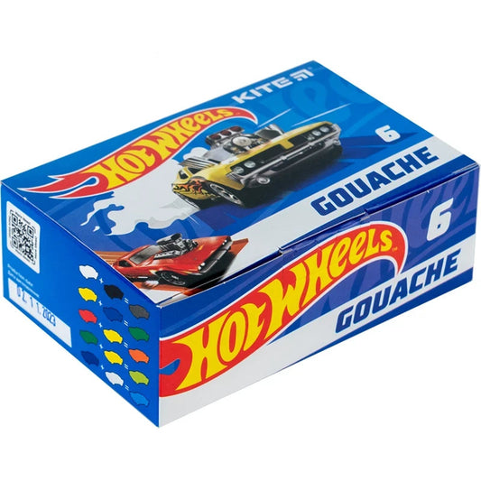Гуаш Kite Hot Wheels 6 кольорів HW23-062