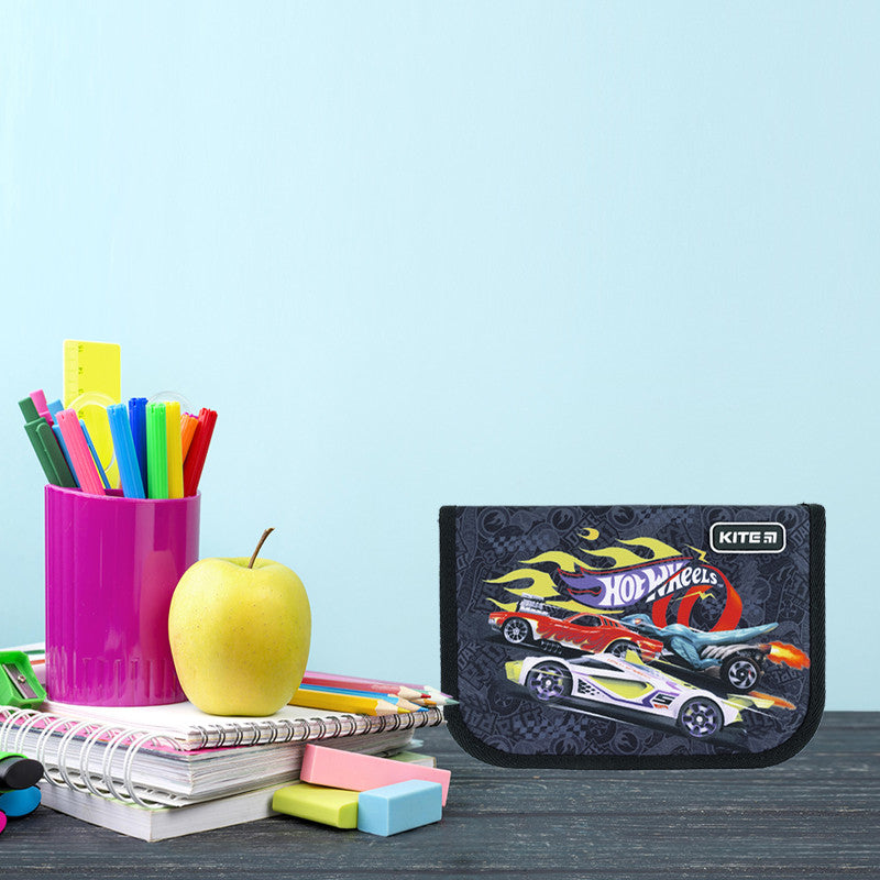 Пенал без наповнення Kite Hot Wheels 1 відділення 1 відворот HW24-621