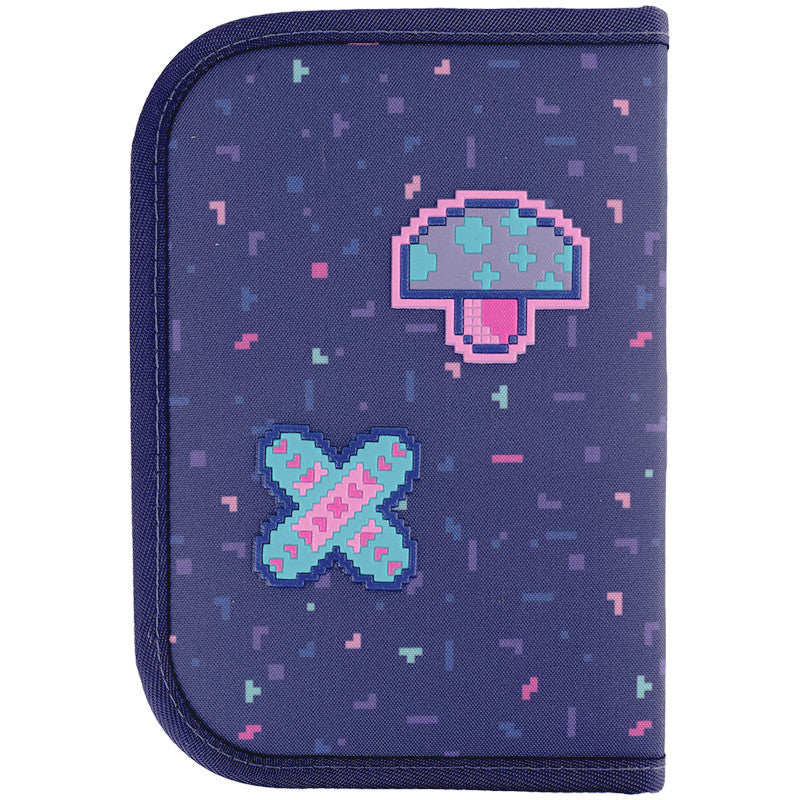 Пенал з наповненням Kite Pixel Love 1 відділення 2 відвороти K24-622H-5