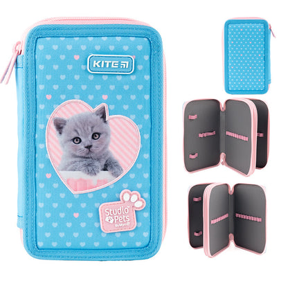 Пенал без наповнення Kite Studio Pets 2 відділення SP24-623