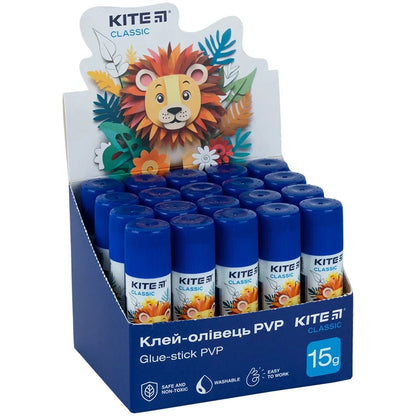 Клей-олівець з індикатором PVP Kite Classic 15 г K-1130