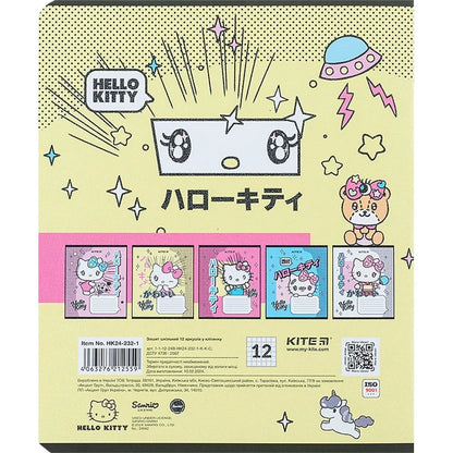 Зошит шкільний Kite Hello Kitty, 12 аркушів, клітинка HK24-232-1