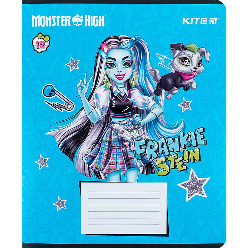 Зошит шкільний Kite Monster High, 12 аркушів, лінія MH24-234