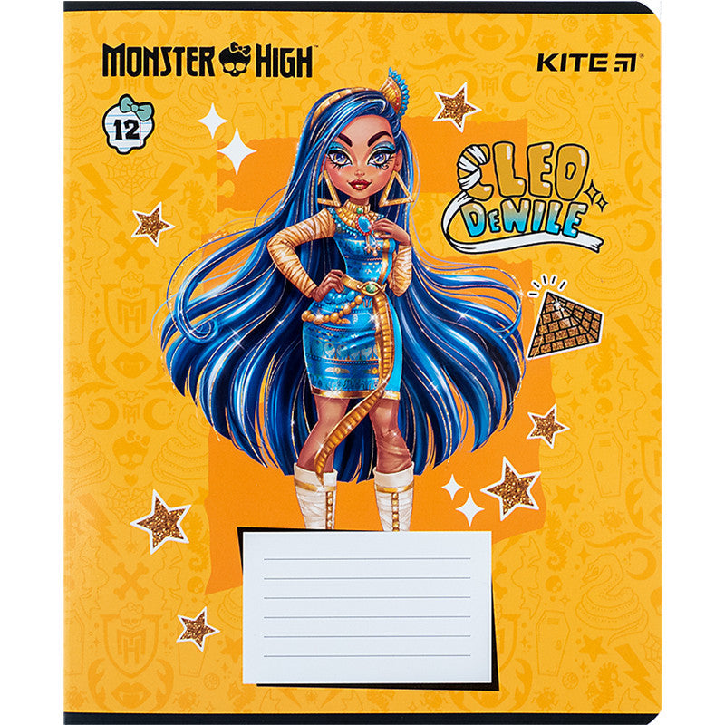Зошит шкільний Kite Monster High, 12 аркушів, лінія MH24-234