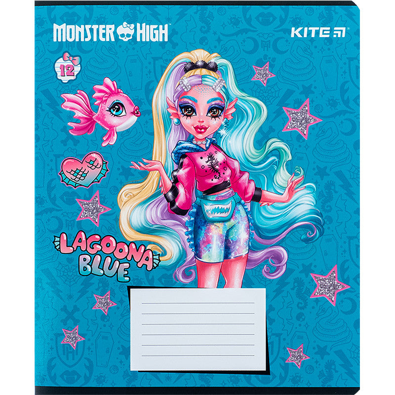 Зошит шкільний Kite Monster High, 12 аркушів, лінія MH24-234