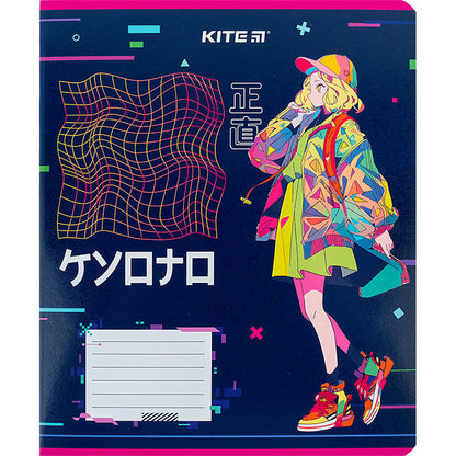 Зошит шкільний Kite Anime, 12 аркушів, лінія K24-234-1