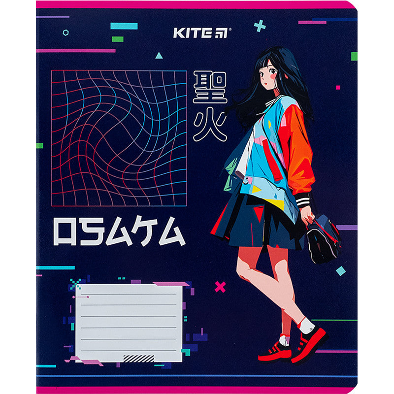 Зошит шкільний Kite Anime, 12 аркушів, лінія K24-234-1