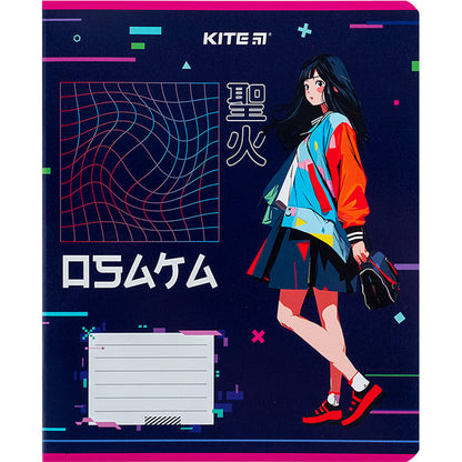 Зошит шкільний Kite Anime, 12 аркушів, лінія K24-234-1