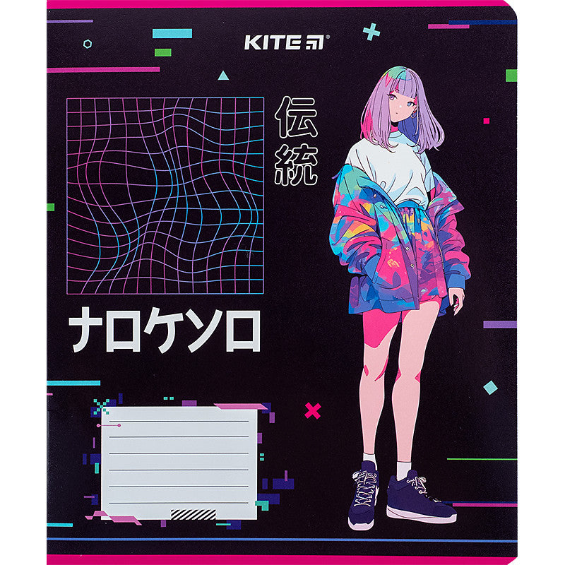 Зошит шкільний Kite Anime, 12 аркушів, лінія K24-234-1