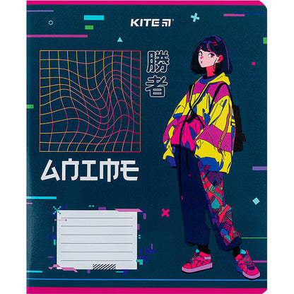 Зошит шкільний Kite Anime, 12 аркушів, лінія K24-234-1