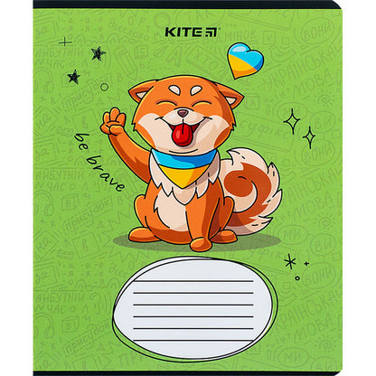 Зошит шкільний Kite Хоробрі тварини, 12 аркушів, лінія K24-234-2