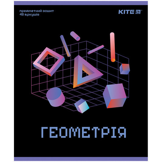 Зошит предметний Kite Neo, 48 аркушів, клітинка, Геометрія K24-240-11