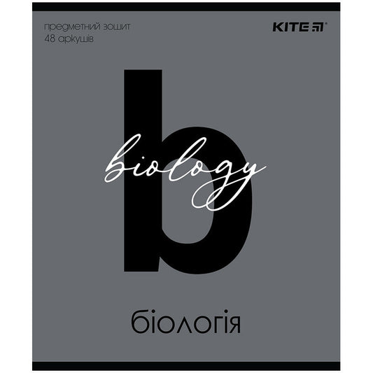 Зошит предметний Kite Letters, 48 аркушів, клітинка, Біологія K24-240-1