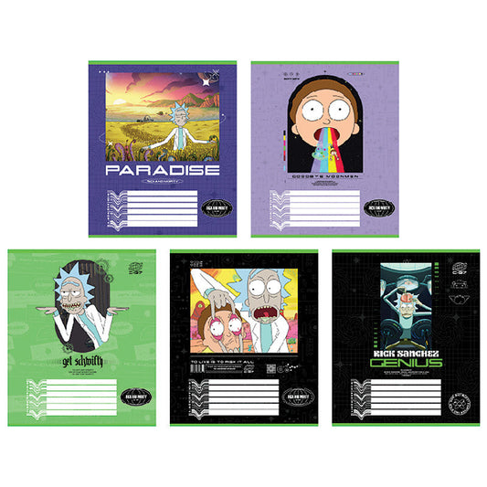 Зошит шкільний Kite Rick and Morty, 18 аркушів, клітинка RM24-236