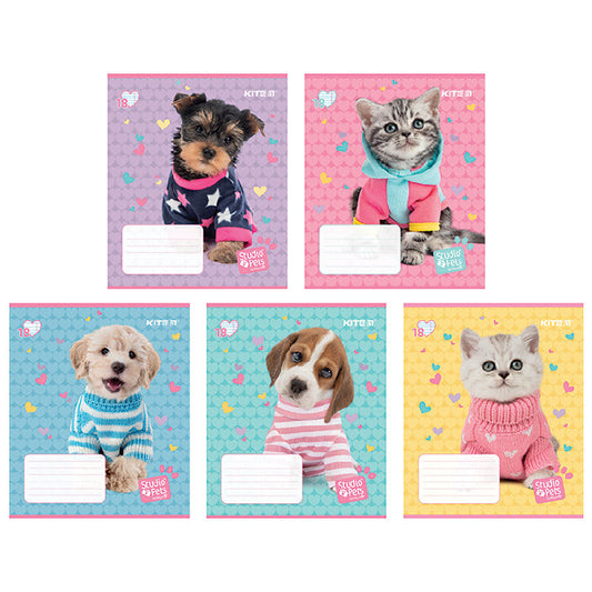 Зошит шкільний Kite Studio Pets, 18 аркушів, лінія SP24-237