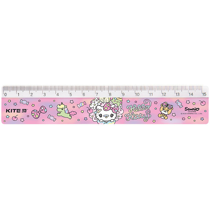 Лінійка пластикова Kite Hello Kitty HK24-090-2, 15 см