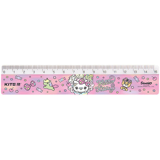 Лінійка пластикова Kite Hello Kitty HK24-090-2, 15 см