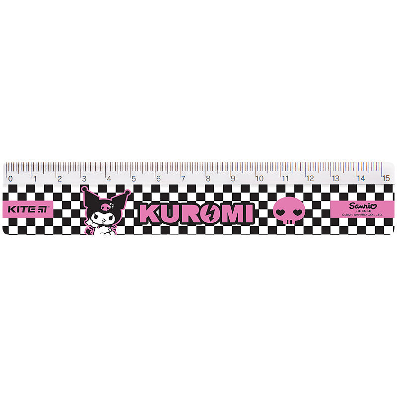 Лінійка пластикова Kite Kuromi HK24-090-1, 15 см