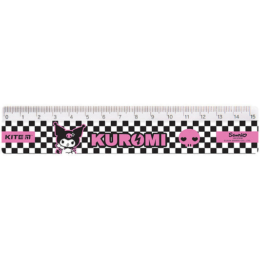 Лінійка пластикова Kite Kuromi HK24-090-1, 15 см