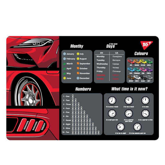 Підкладка для столу YES Race legend англійська, 492066