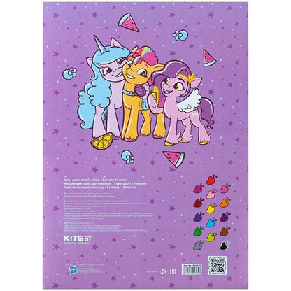 Набір кольорового двостороннього паперу Kite My Little Pony 15 кольорів А4 LP24-250