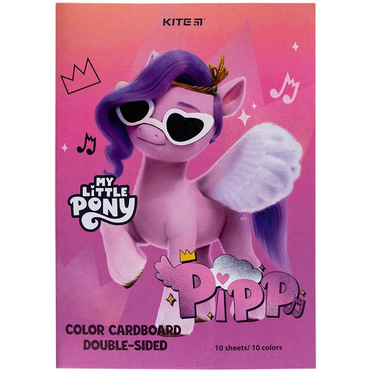 Картон кольоровий двосторонній Kite My Little Pony А4 10 аркушів 10 кольорів LP24-255