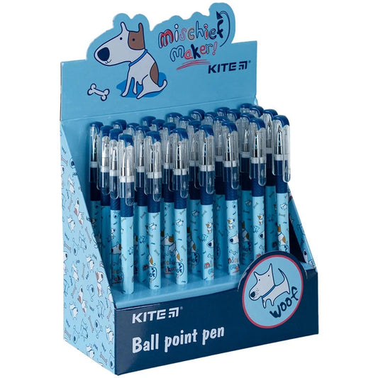 Ручка кулькова Kite Dog синя K24-032-3