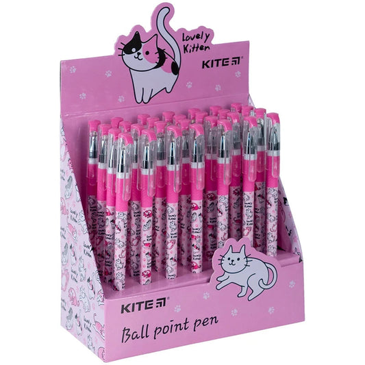 Ручка кулькова Kite Lovely Kitten синя K24-032-2