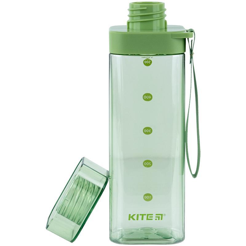 Пляшечка для води квадратна Kite 550 мл Зелена K24-1209-2