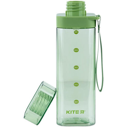 Пляшечка для води квадратна Kite 550 мл Зелена K24-1209-2