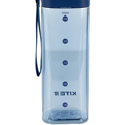 Пляшечка для води квадратна Kite  550 мл блакитна K24-1209-1