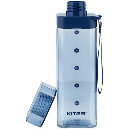 Пляшечка для води квадратна Kite  550 мл блакитна K24-1209-1