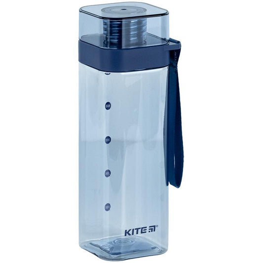 Пляшечка для води квадратна Kite  550 мл блакитна K24-1209-1