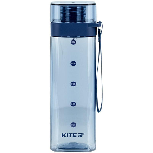 Пляшечка для води квадратна Kite  550 мл блакитна K24-1209-1