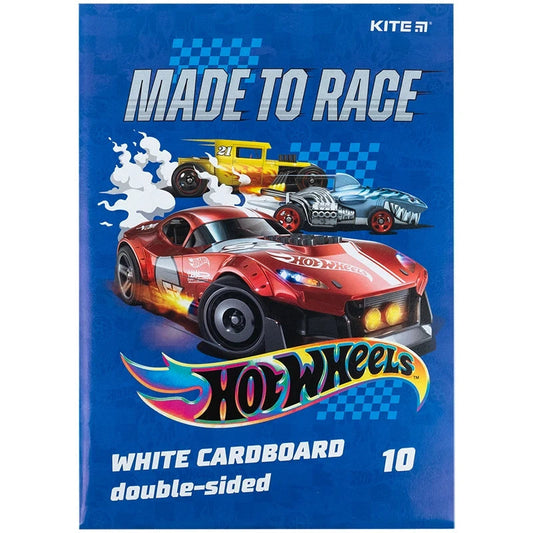 Картон білий Kite Hot Wheels  А4 10 аркушів HW24-254