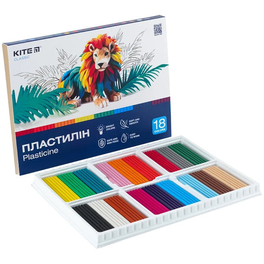 Пластилін Kite Classic 18 кольорів 360 г K-085